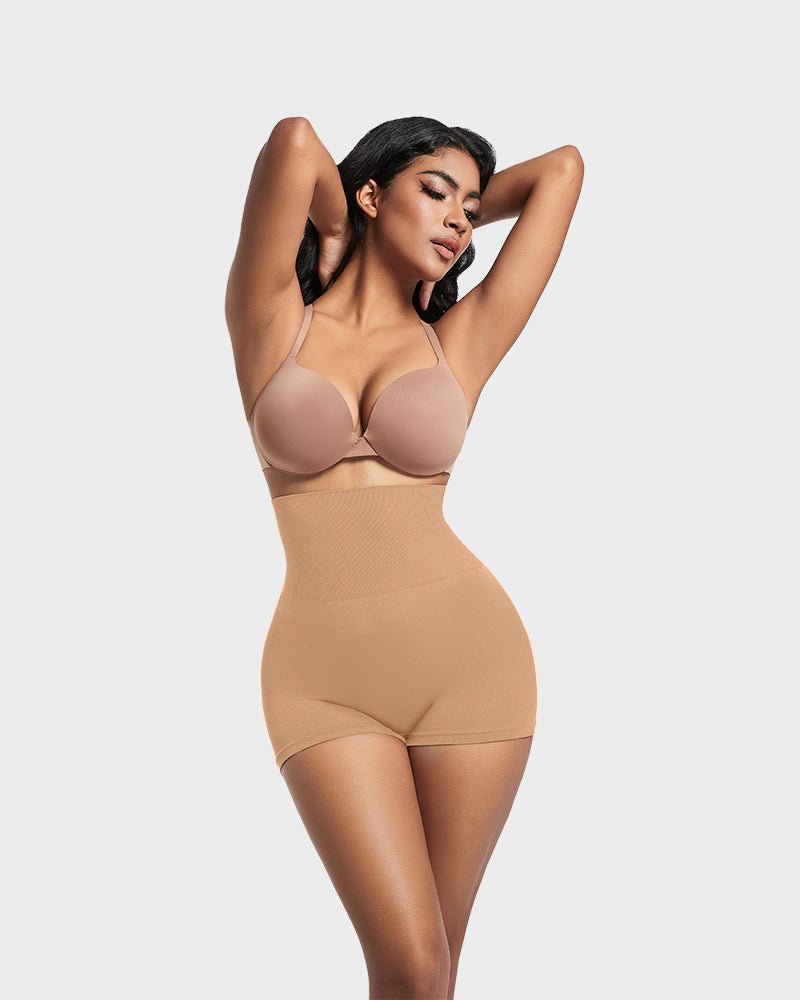 High Waist Cut Out Butt Lifting Shorts - Komfortfit Bra