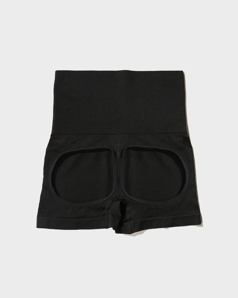 High Waist Cut Out Butt Lifting Shorts - Komfortfit Bra