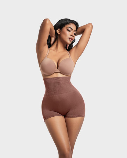 High Waist Cut Out Butt Lifting Shorts - Komfortfit Bra