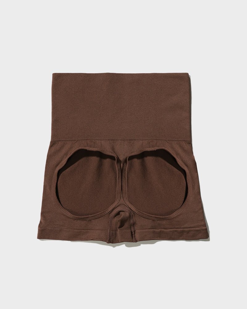 High Waist Cut Out Butt Lifting Shorts - Komfortfit Bra