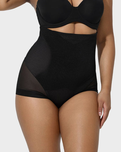High Waist Mesh Tummy Control Butt Lifting Shaping Panty - Komfortfit Bra