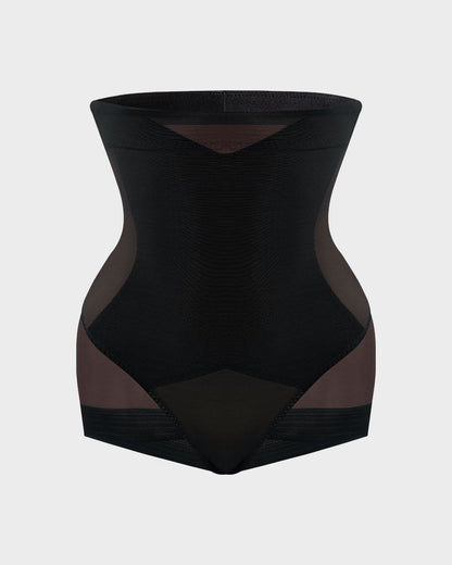 High Waist Mesh Tummy Control Butt Lifting Shaping Panty - Komfortfit Bra