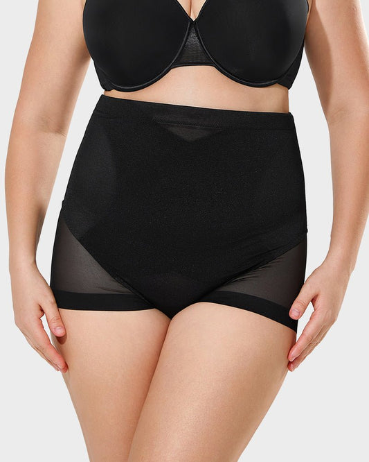 High Waist Mesh Tummy Control Butt Lifting Shaping Panty - Komfortfit Bra