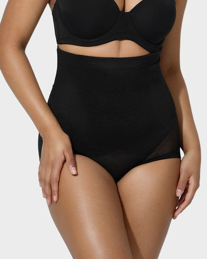 High Waist Mesh Tummy Control Butt Lifting Shaping Panty - Komfortfit Bra