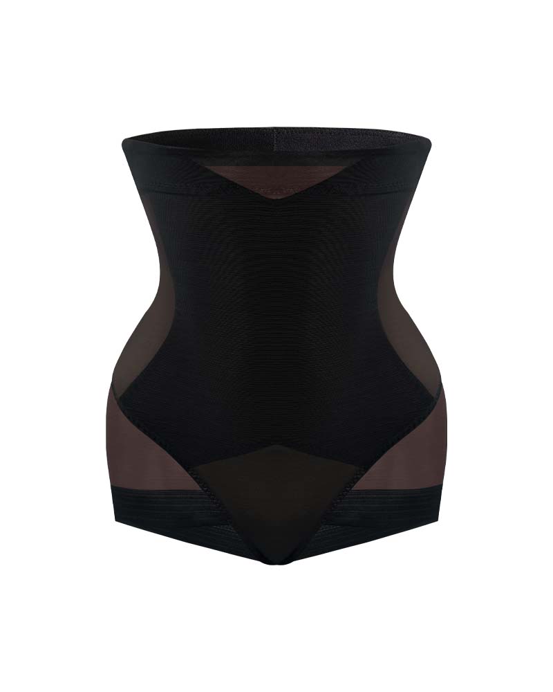 High Waist Mesh Tummy Control Butt Lifting Shaping Panty - Komfortfit Bra