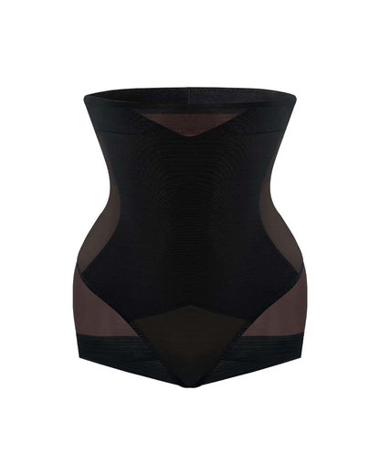 High Waist Mesh Tummy Control Butt Lifting Shaping Panty - Komfortfit Bra