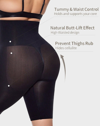 High Waist Seamless Butt Lifting Shaping Shorts - Komfortfit Bra