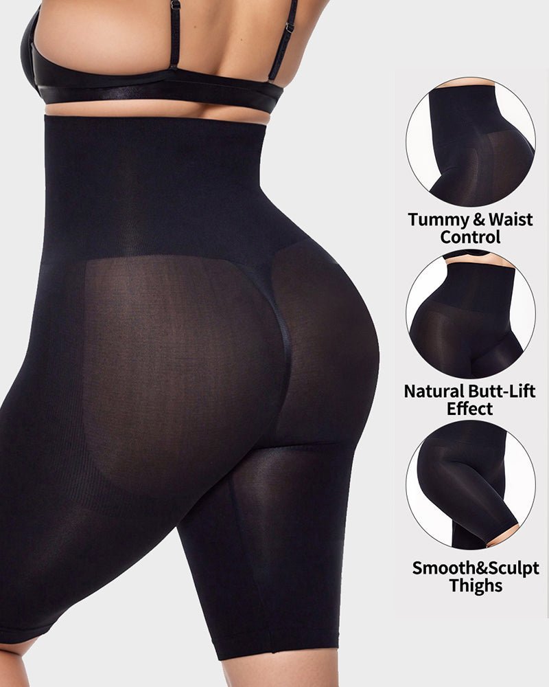High Waist Seamless Butt Lifting Shaping Shorts - Komfortfit Bra
