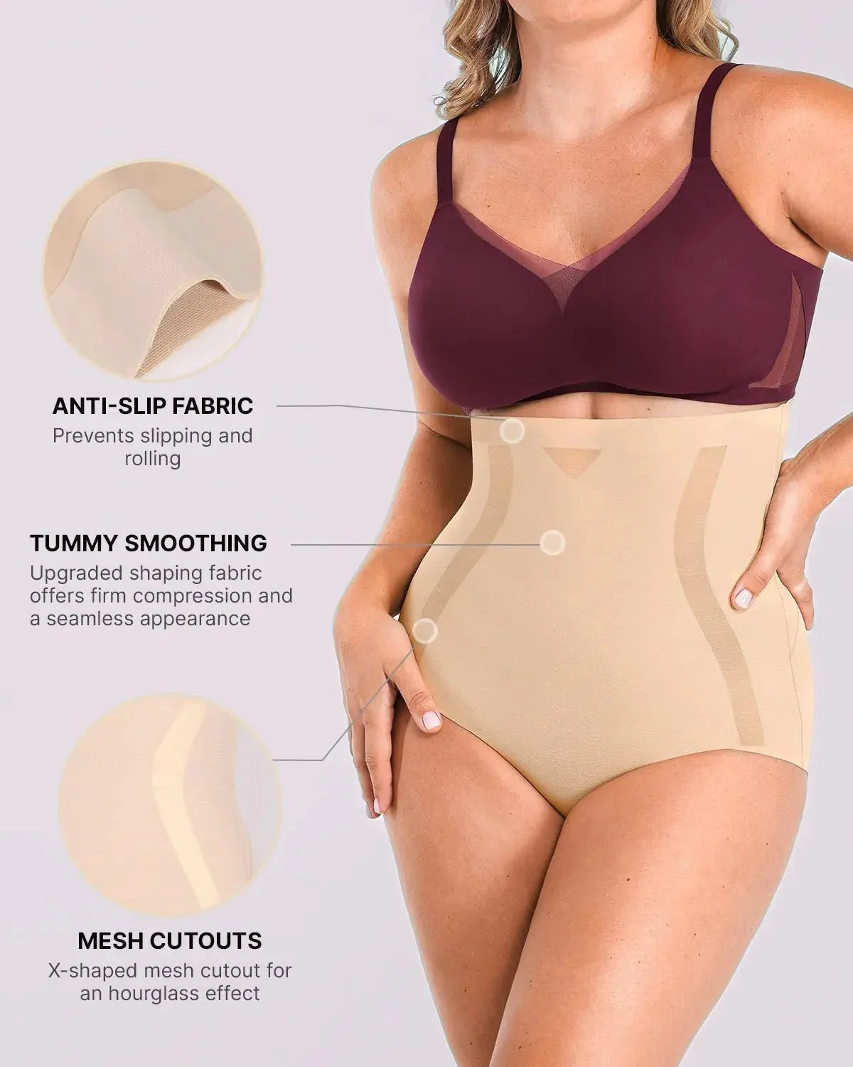 INNER ARMOR™ Contour Comfy High - Waisted Smoothing Brief - Komfortfit Bra