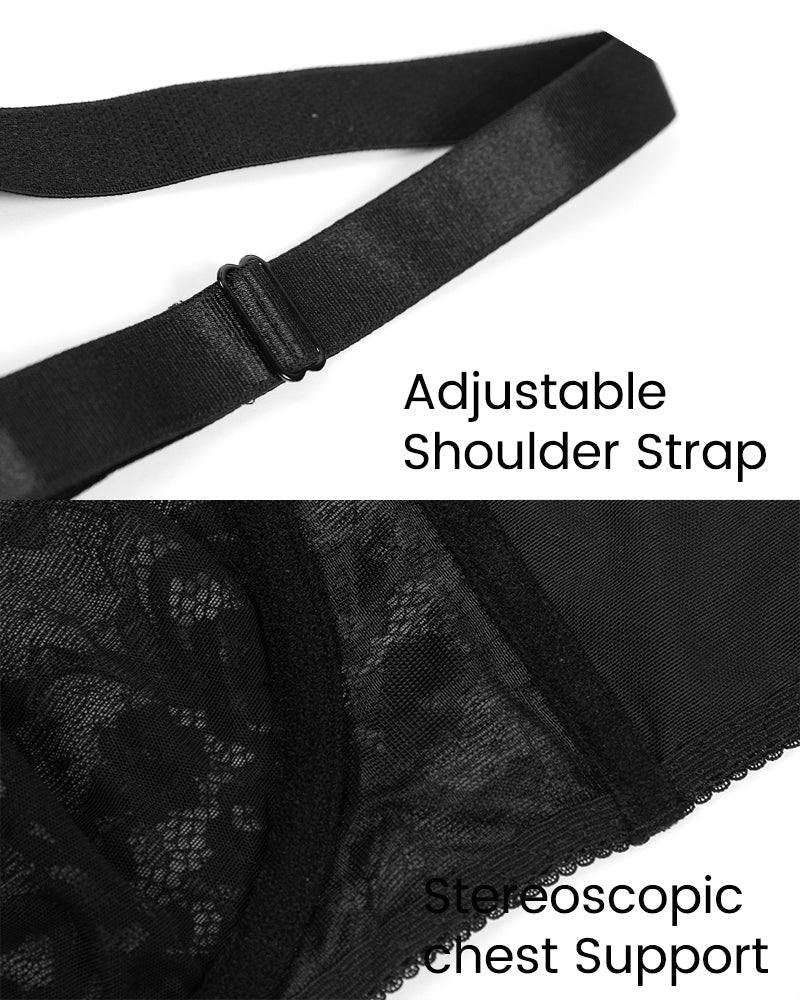 Lace Plunge Push - Up Bra - Komfortfit Bra