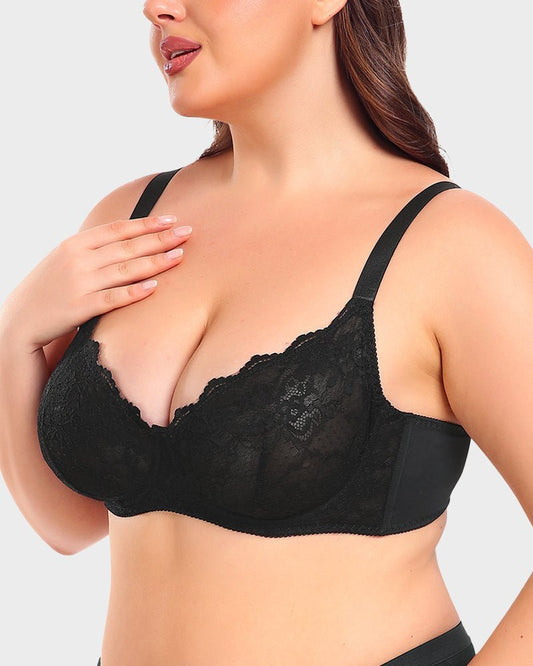 Lace Plunge Push - Up Bra - Komfortfit Bra