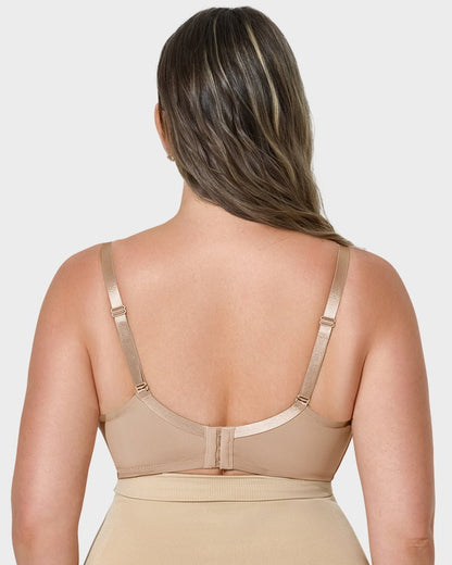 Lace Trim Molded Cup Underwire Bra with Removable Straps - Komfortfit Bra