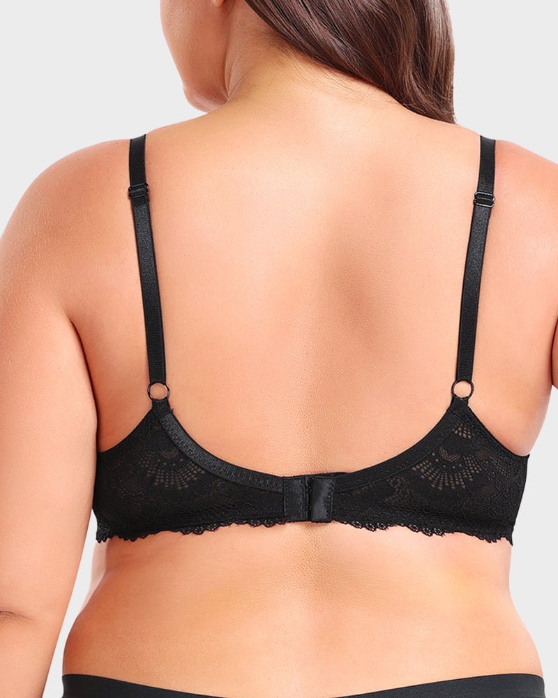 Non - Padded Lace Strappy Push - Up Bra - Komfortfit Bra