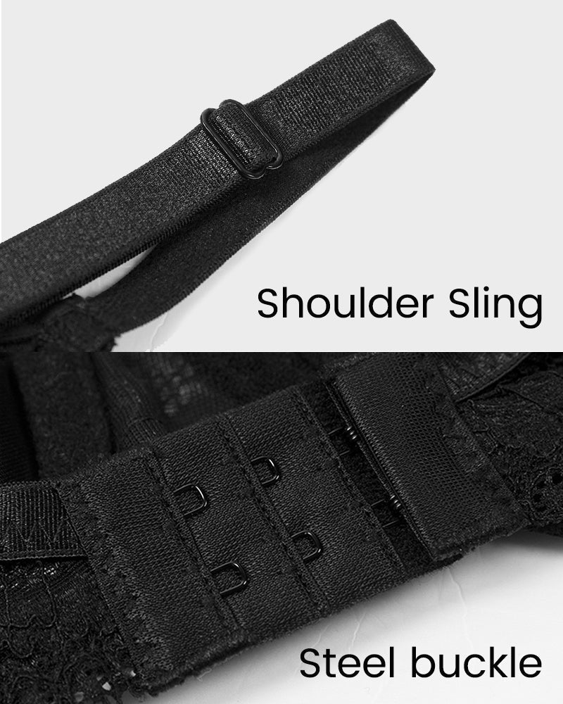 Non - Padded Lace Strappy Push - Up Bra - Komfortfit Bra