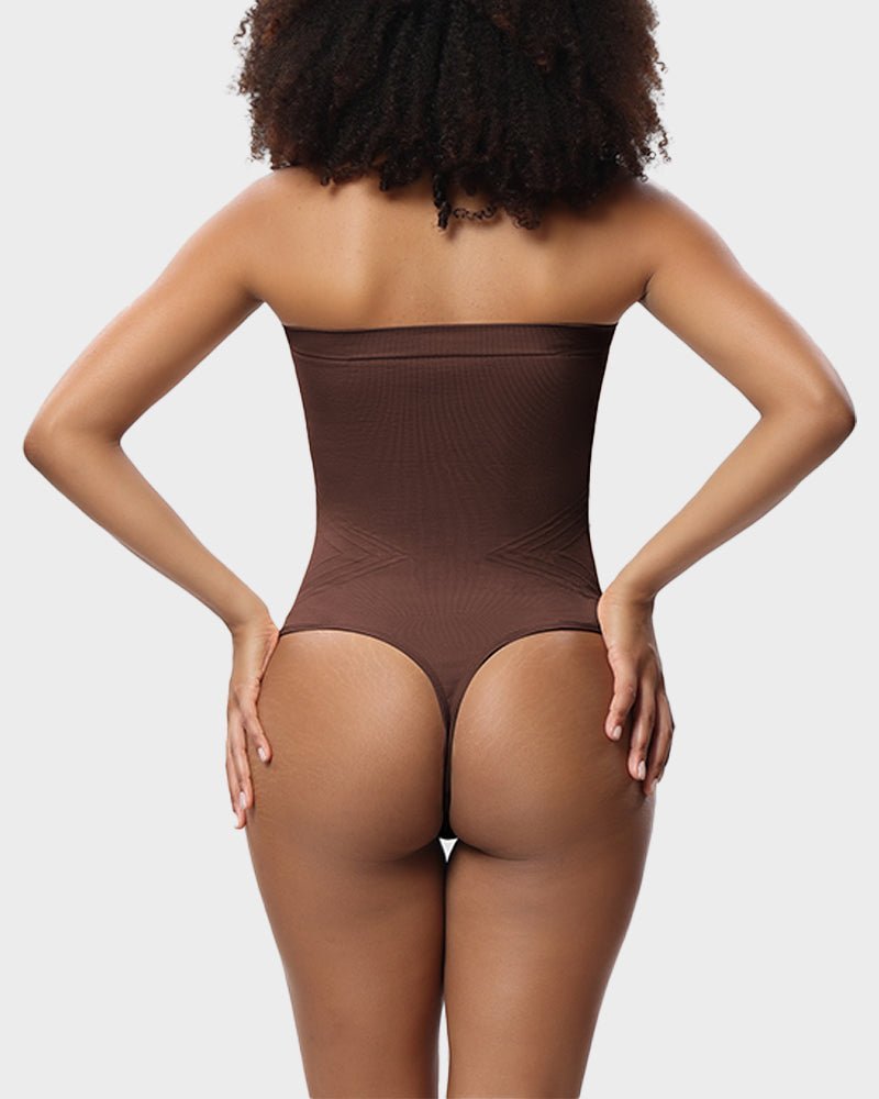 Seamless Bandeau Shaping Bodysuit with Removable Straps - Komfortfit Bra