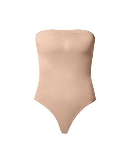 Seamless Bandeau Shaping Bodysuit with Removable Straps - Komfortfit Bra