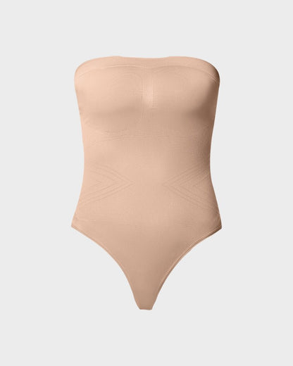 Seamless Bandeau Shaping Bodysuit with Removable Straps - Komfortfit Bra