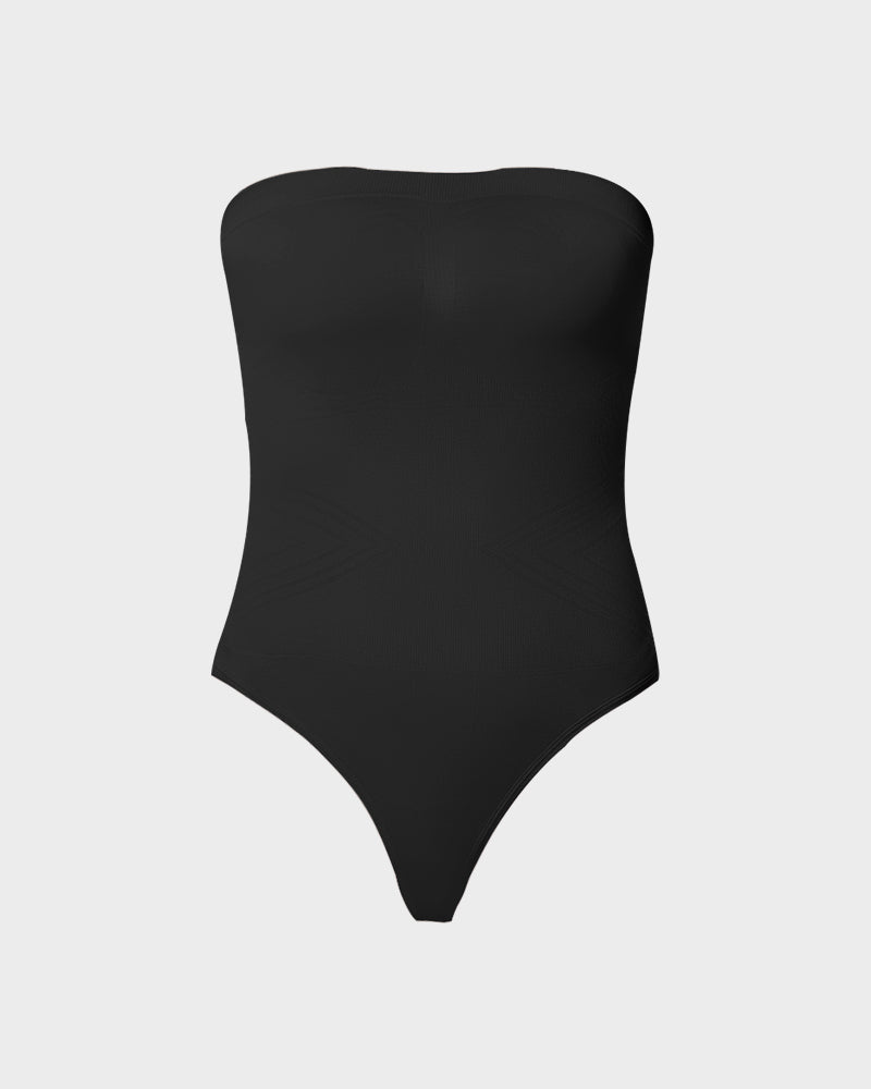 Seamless Bandeau Shaping Bodysuit with Removable Straps - Komfortfit Bra