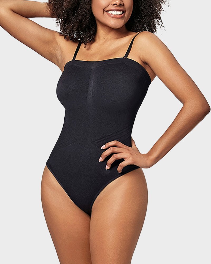 Seamless Bandeau Shaping Bodysuit with Removable Straps - Komfortfit Bra