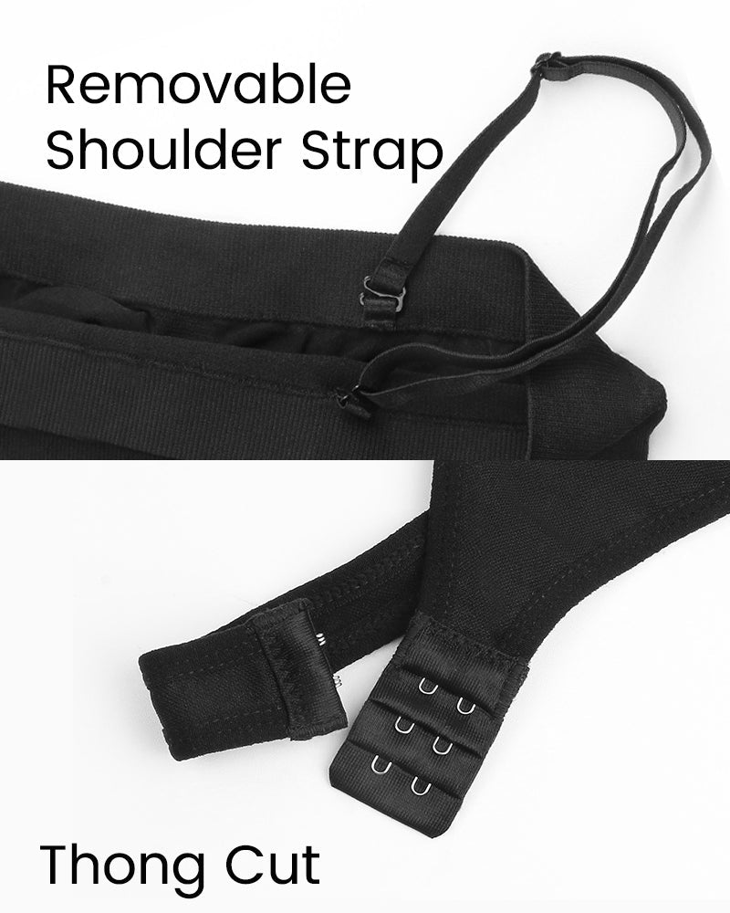 Seamless Bandeau Shaping Bodysuit with Removable Straps - Komfortfit Bra