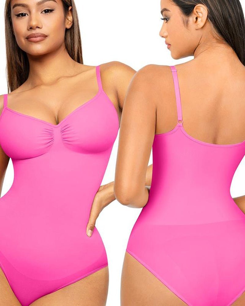 Seamless Covered Bust Jumpsuit Slimming Thong Bodysuit - Komfortfit Bra
