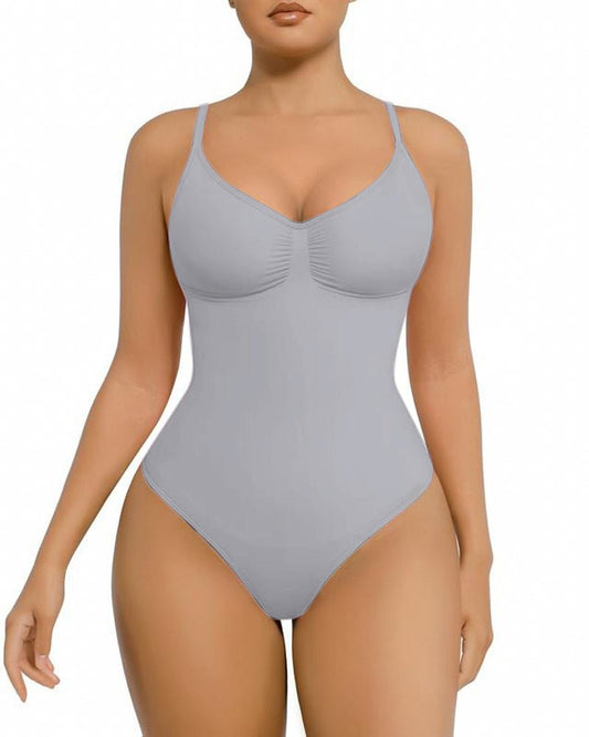 Seamless Covered Bust Jumpsuit Slimming Thong Bodysuit - Komfortfit Bra