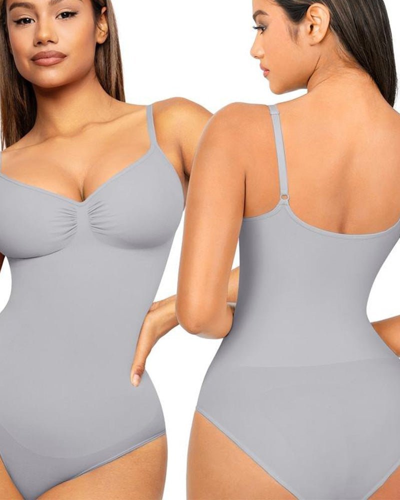 Seamless Covered Bust Jumpsuit Slimming Thong Bodysuit - Komfortfit Bra