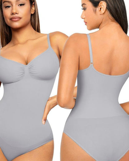 Seamless Covered Bust Jumpsuit Slimming Thong Bodysuit - Komfortfit Bra