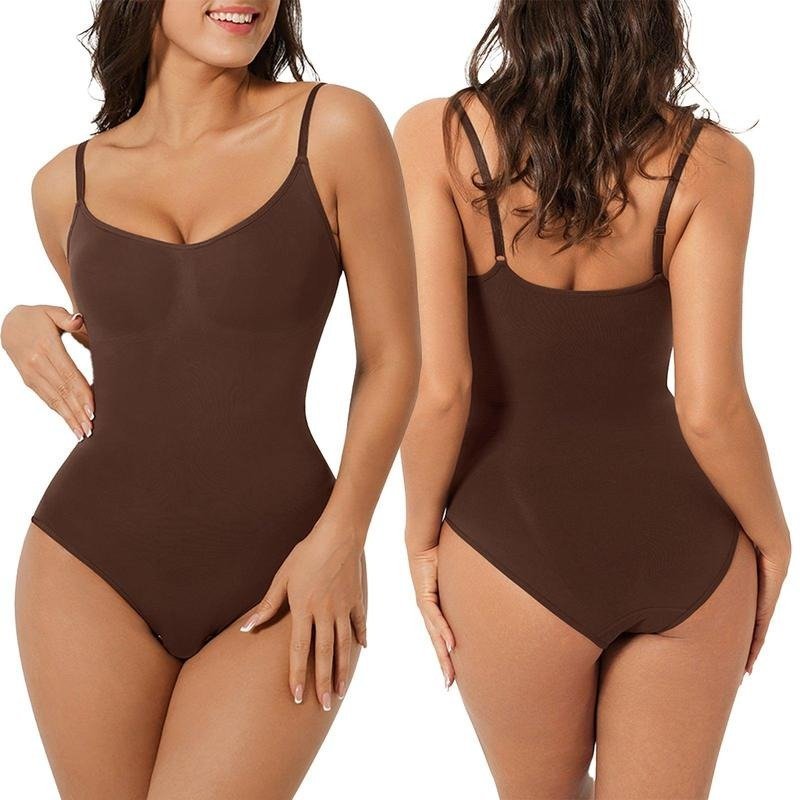 Seamless Covered Bust Jumpsuit Slimming Thong Bodysuit - Komfortfit Bra