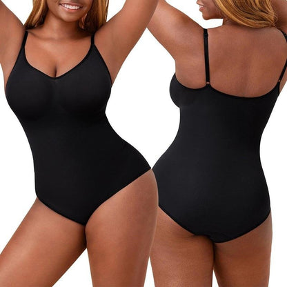 Seamless Covered Bust Jumpsuit Slimming Thong Bodysuit - Komfortfit Bra