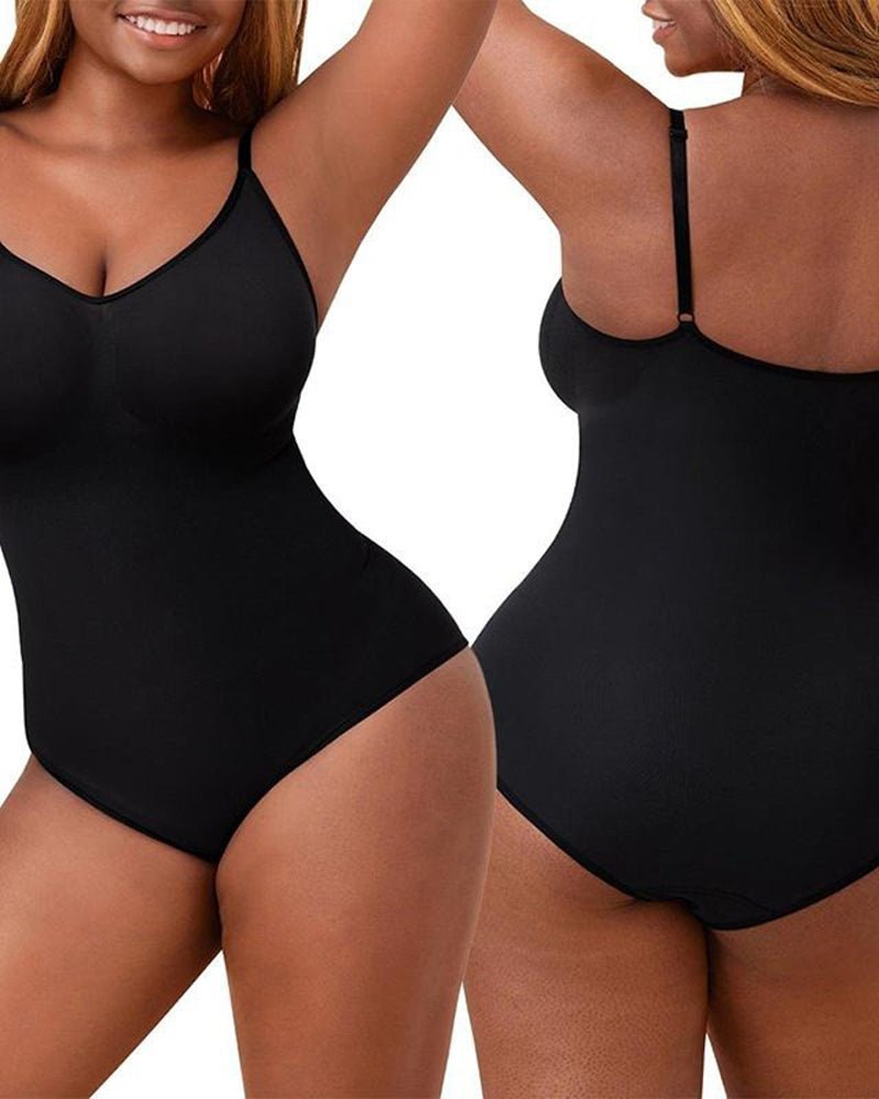 Seamless Covered Bust Jumpsuit Slimming Thong Bodysuit - Komfortfit Bra