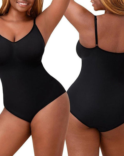 Seamless Covered Bust Jumpsuit Slimming Thong Bodysuit - Komfortfit Bra