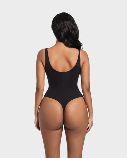 Seamless Sculpt Sleeveless Scoop Neck Thong Bodysuit - Komfortfit Bra