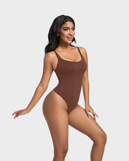 Seamless Sculpt Sleeveless Scoop Neck Thong Bodysuit - Komfortfit Bra