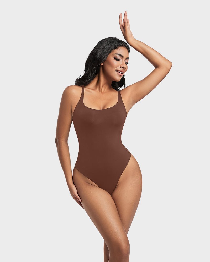 Seamless Sculpt Sleeveless Scoop Neck Thong Bodysuit - Komfortfit Bra