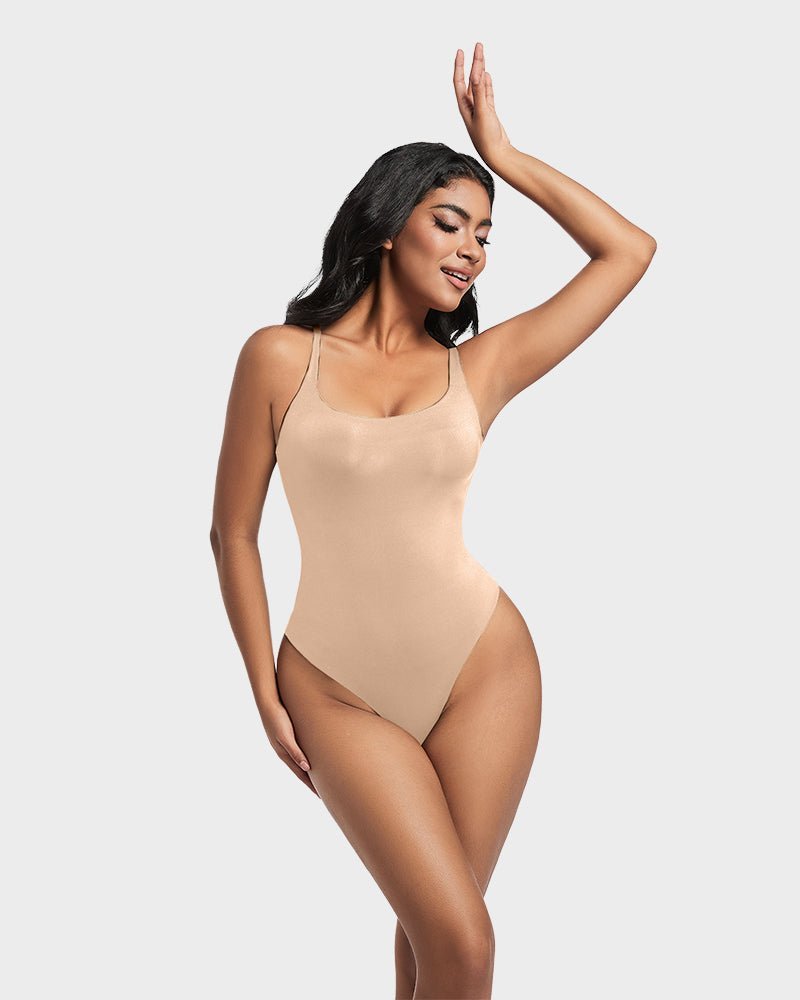 Seamless Sculpt Sleeveless Scoop Neck Thong Bodysuit - Komfortfit Bra