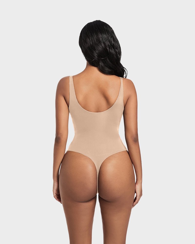 Seamless Sculpt Sleeveless Scoop Neck Thong Bodysuit - Komfortfit Bra