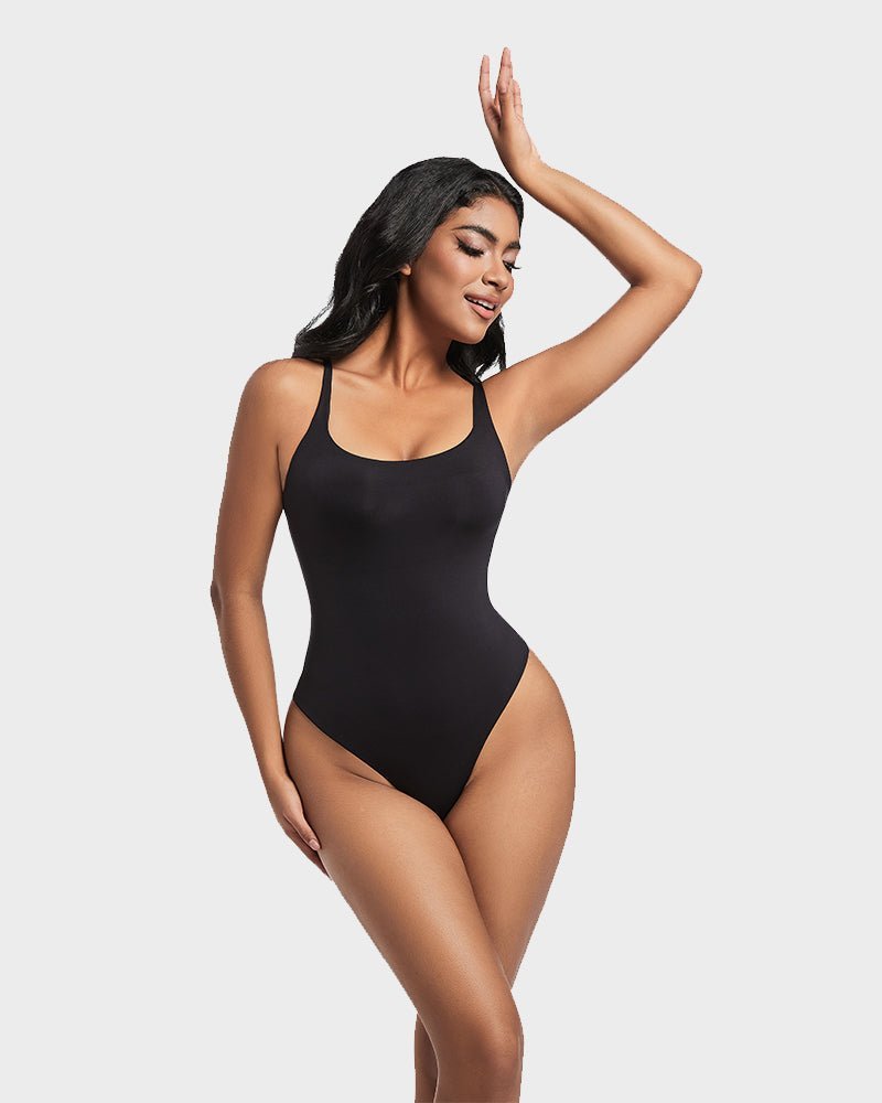 Seamless Sculpt Sleeveless Scoop Neck Thong Bodysuit - Komfortfit Bra