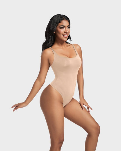 Seamless Sculpt Sleeveless Scoop Neck Thong Bodysuit - Komfortfit Bra