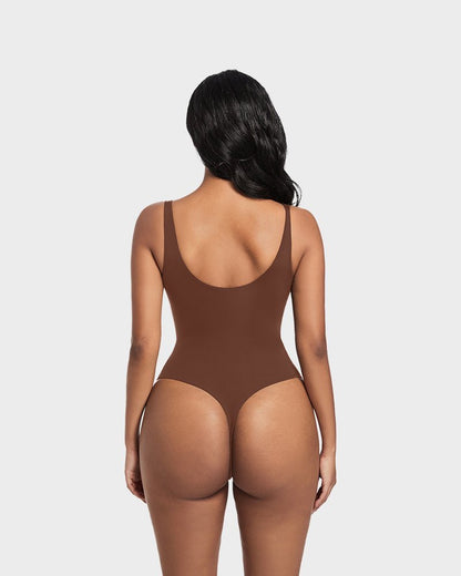 Seamless Sculpt Sleeveless Scoop Neck Thong Bodysuit - Komfortfit Bra