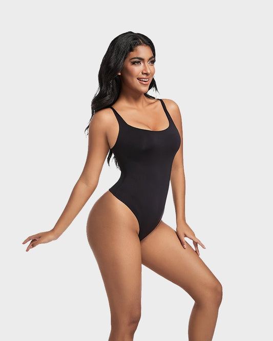 Seamless Sculpt Sleeveless Scoop Neck Thong Bodysuit - Komfortfit Bra