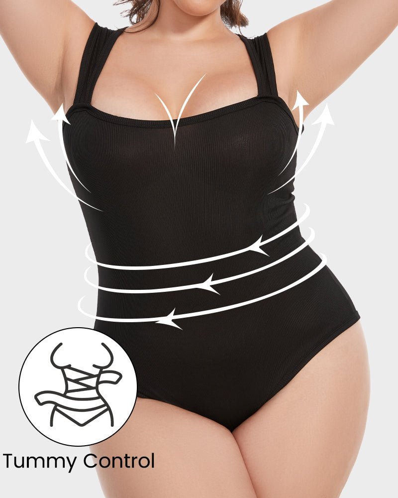 Sleeveless Tummy Control Tank Tops Bodysuits - Komfortfit Bra