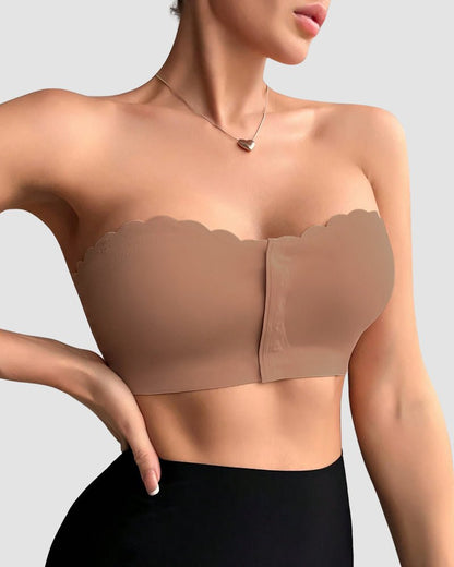Strapless Front Closure Leopard Print Bra - Komfortfit Bra
