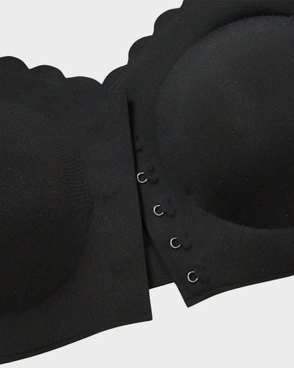 Strapless Front Closure Leopard Print Bra - Komfortfit Bra