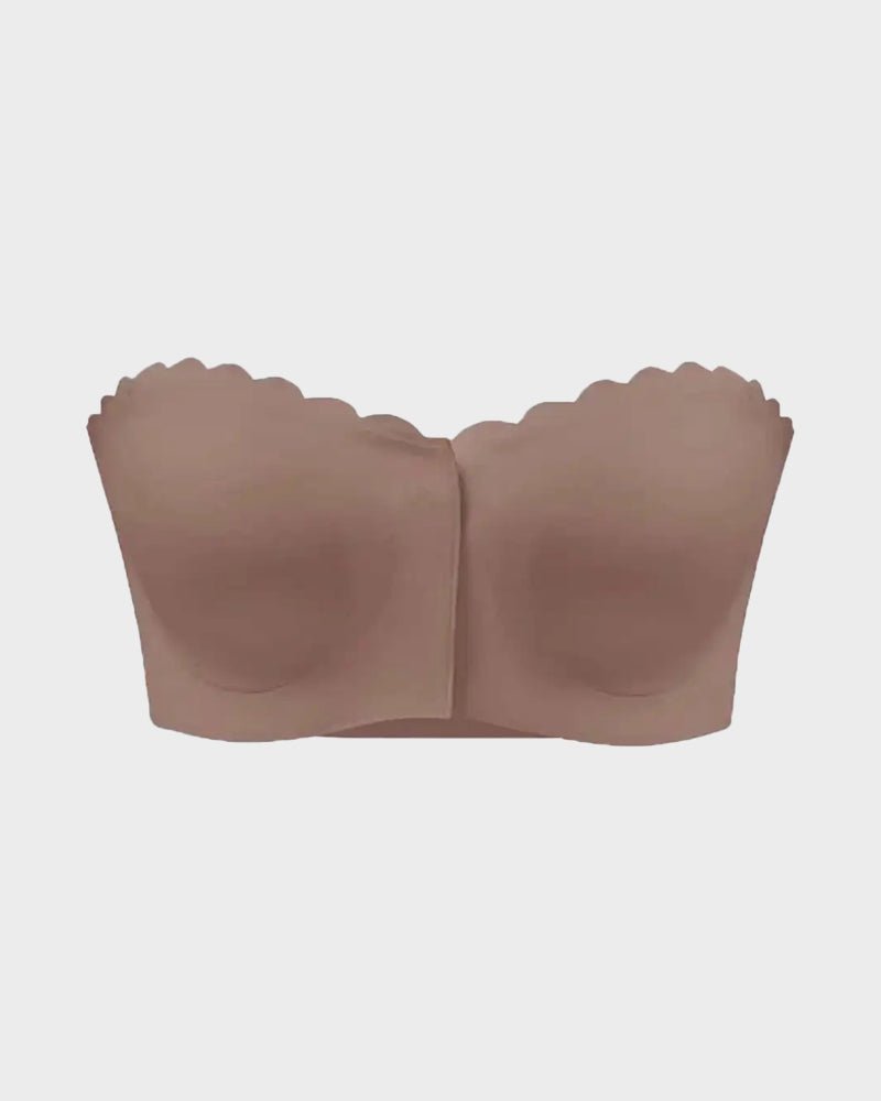 Strapless Front Closure Leopard Print Bra - Komfortfit Bra
