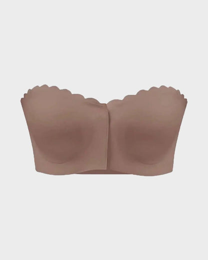 Strapless Front Closure Leopard Print Bra - Komfortfit Bra