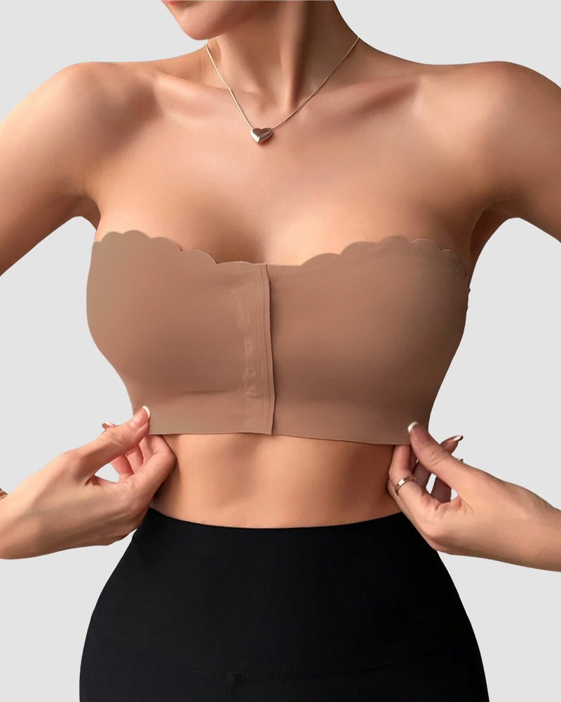 Strapless Front Closure Leopard Print Bra - Komfortfit Bra