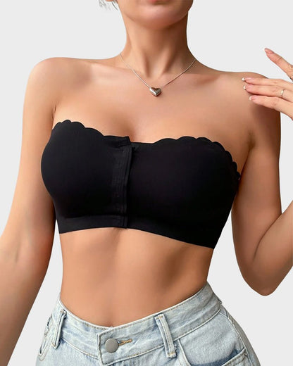 Strapless Front Closure Leopard Print Bra - Komfortfit Bra