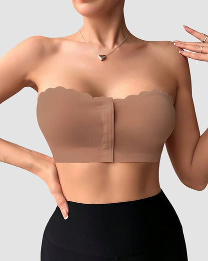 Strapless Front Closure Leopard Print Bra - Komfortfit Bra