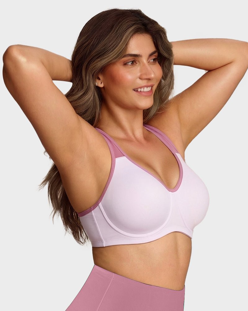 Unlined External Underwire Full Coverage Sports Bra - Komfortfit Bra